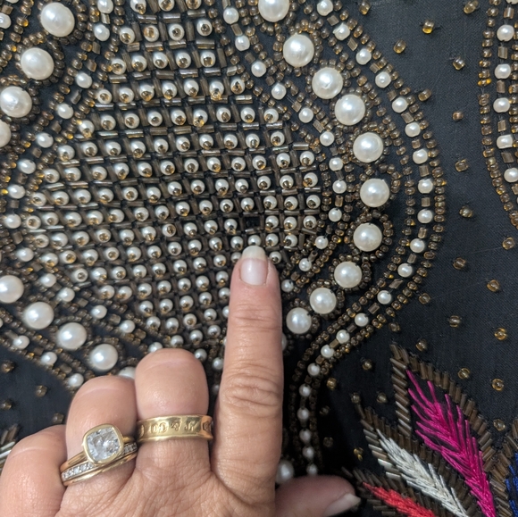 Vintage Hand Beaded Silk Jacket- Perfect For NFR - Picture 6 of 9